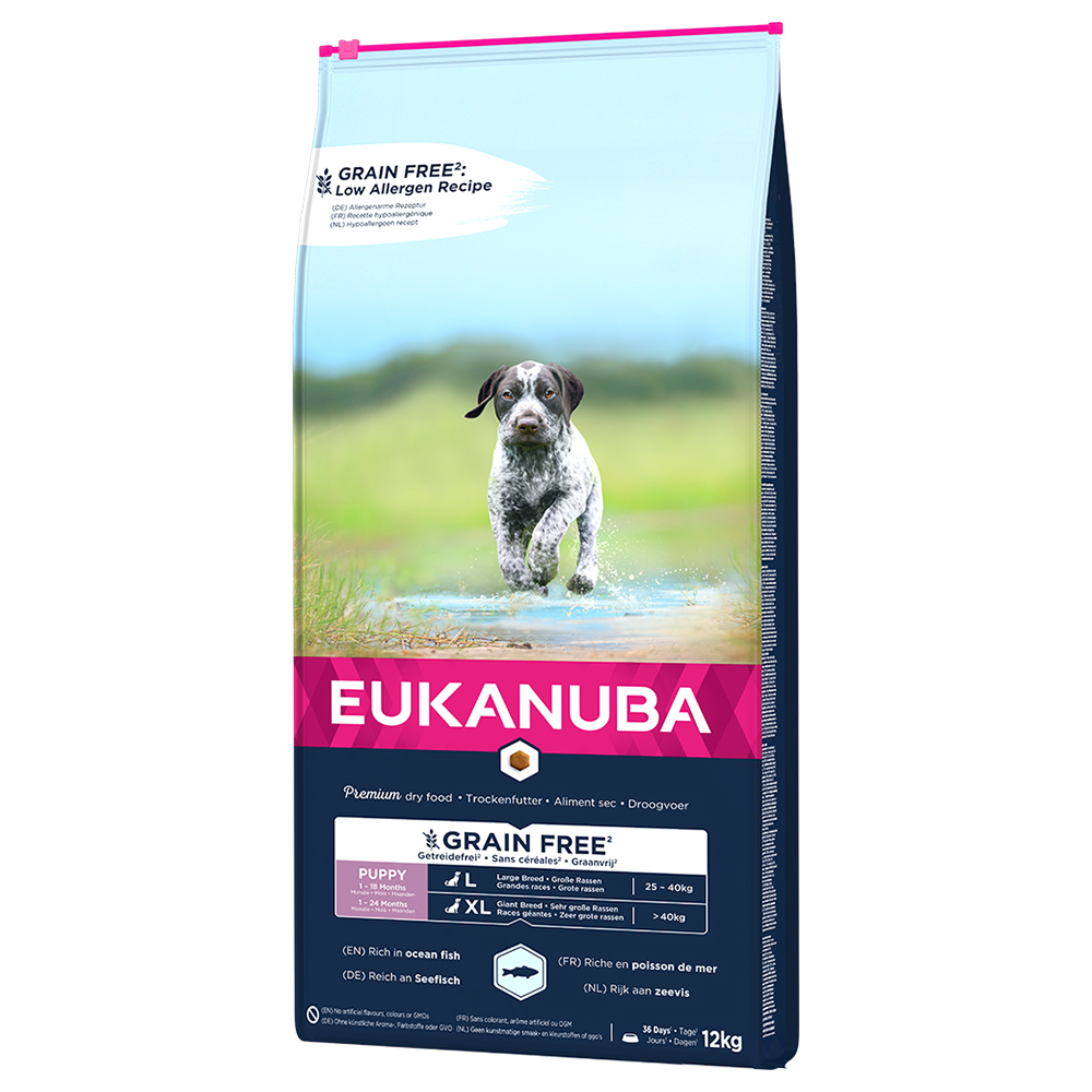 Eukanuba Grain Free Puppy Large Breed mit Lachs - Sparpaket: 2 x 12 kg Eukanuba Grain Free Puppy Large Breed mit Lachs - Sparpaket: 2 x 12 kg von Eukanuba