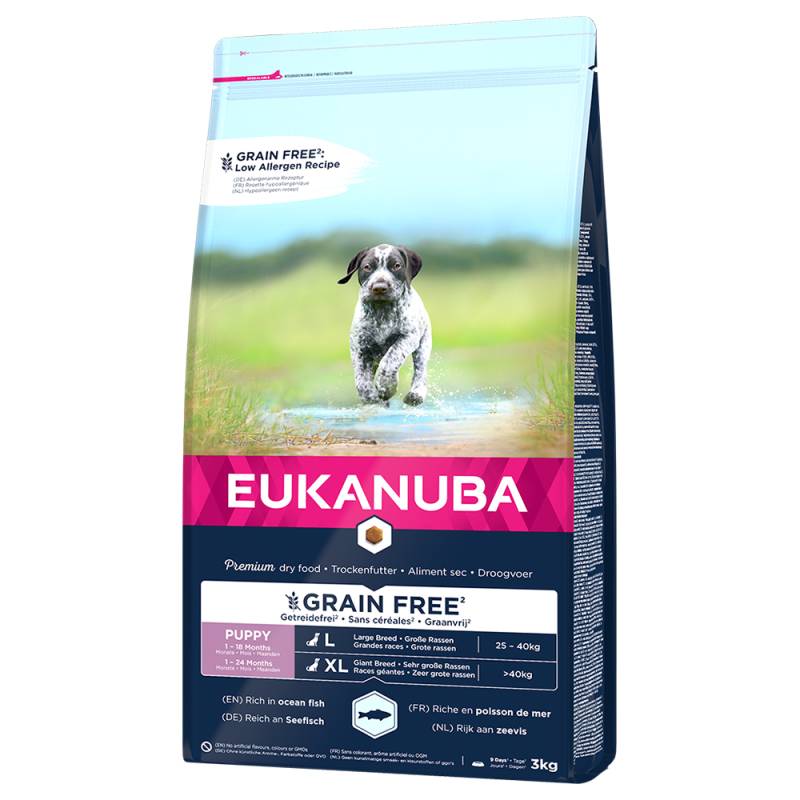 Eukanuba Grain Free Puppy Large Breed mit Lachs - Sparpaket: 2 x 3 kg von Eukanuba