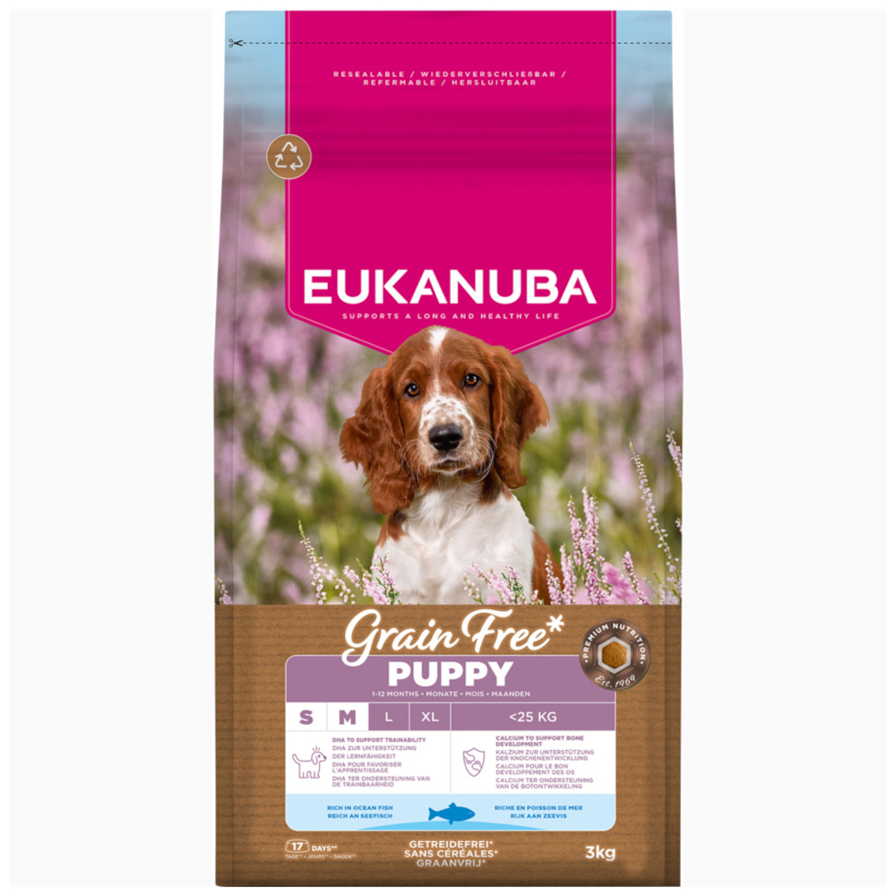 Eukanuba Grain Free Puppy Small & Medium Breed Seefisch - Sparpaket: 2 x 3 kg Eukanuba Grain Free Puppy Small & Medium Breed Seefisch - Sparpaket: 2 x 3 kg von Eukanuba