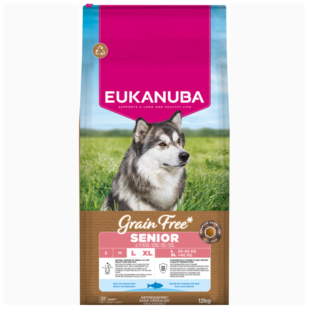 Eukanuba Grain Free Senior Large & Giant mit Seefisch - 12 kg von Eukanuba