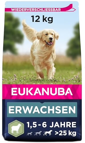 Eukanuba Hundefutter mit Lamm & Reis für große Rassen - Trockenfutter für ausgewachsene Hunde, 12 kg von Eukanuba