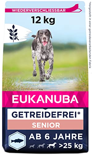 Eukanuba Hundefutter getreidefrei mit Fisch für große Rassen - Trockenfutter für Senior Hunde, 12 kg von Eukanuba