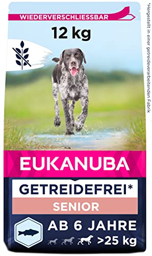 Eukanuba Hundefutter getreidefrei mit Fisch für große Rassen - Trockenfutter für Senior Hunde, 12 kg von Eukanuba