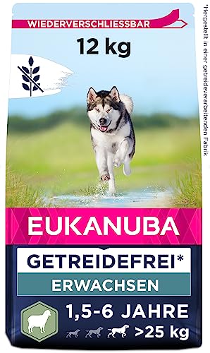Eukanuba Hundefutter getreidefrei mit Lamm für große Rassen - Trockenfutter für ausgewachsene Hunde, 12 kg von Eukanuba