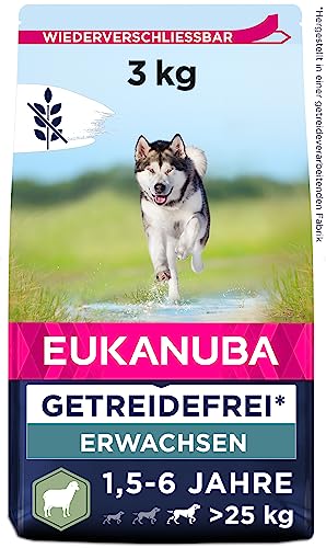 Eukanuba Hundefutter getreidefrei mit Lamm für große Rassen - Trockenfutter für ausgewachsene Hunde, 3 kg von Eukanuba
