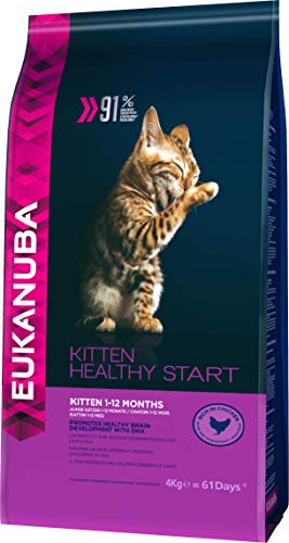 Eukanuba Junior Katzenfutter trocken - Premium Trockenfutter für Kitten von 1-12 Monate, fördert gesundes Wachstum, hoher Fleischanteil, 4 kg Eukanuba Junior Katzenfutter trocken - Premium Trockenfutter für Kitten von 1-12 Monate, fördert gesundes Wachstum, hoher Fleischanteil, 4 kg von Eukanuba