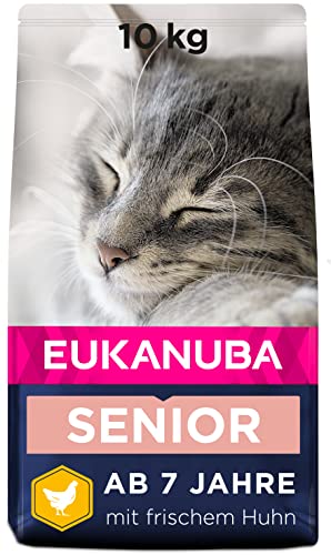 Eukanuba Senior Katzenfutter trocken - Premium Trockenfutter speziell auf die Bedürfnisse älterer Katzen ab 7 Jahre abgestimmt, 10 kg von Eukanuba