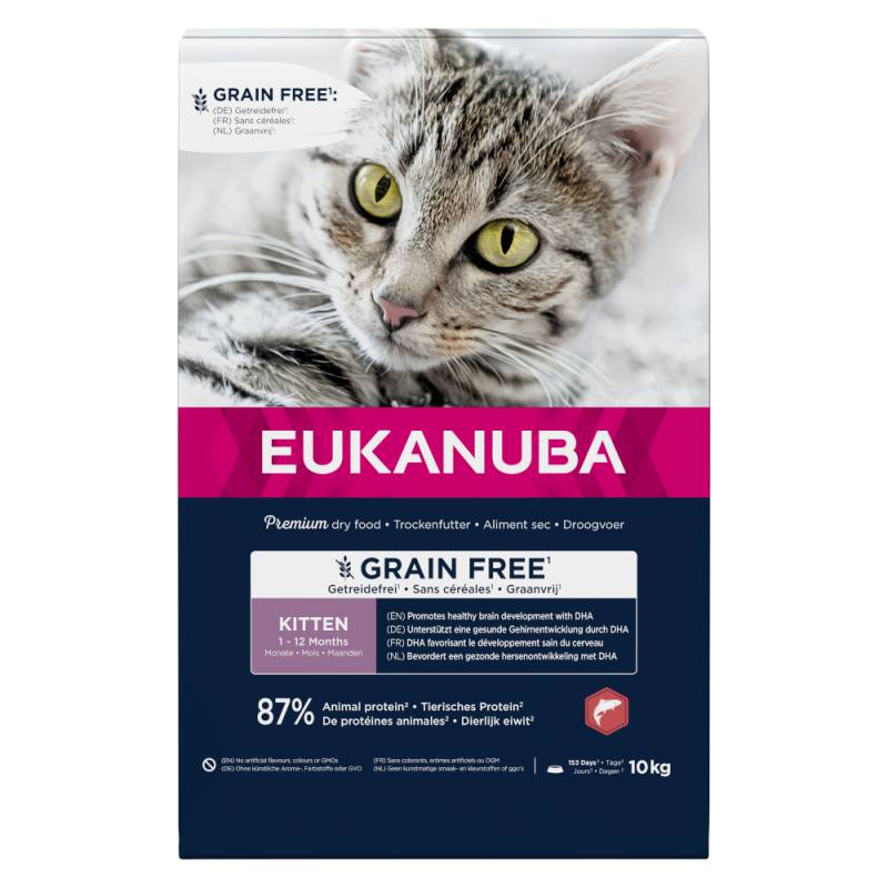 Eukanuba Kitten Grain Free Reich an Lachs - 10 kg von Eukanuba