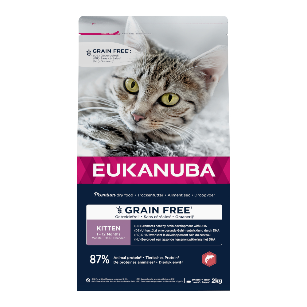 Eukanuba Kitten Grain Free Reich an Lachs - 2 kg von Eukanuba