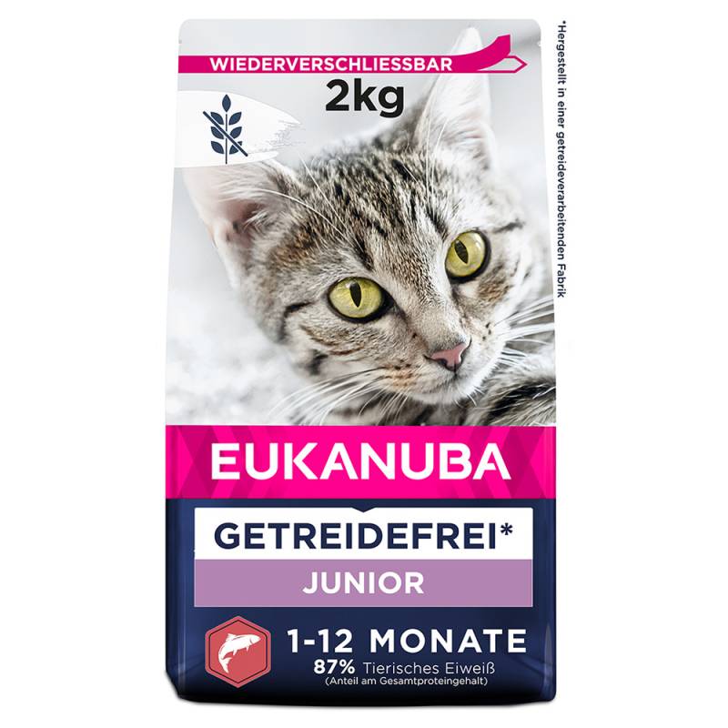 Eukanuba Kitten Grain Free Reich an Lachs - Sparpaket: 3 x 2 kg von Eukanuba