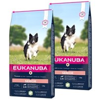 EUKANUBA Trockenfutter Hund Small & Medium Breed Senior, Lamm & Reis 2x12 kg von EUKANUBA