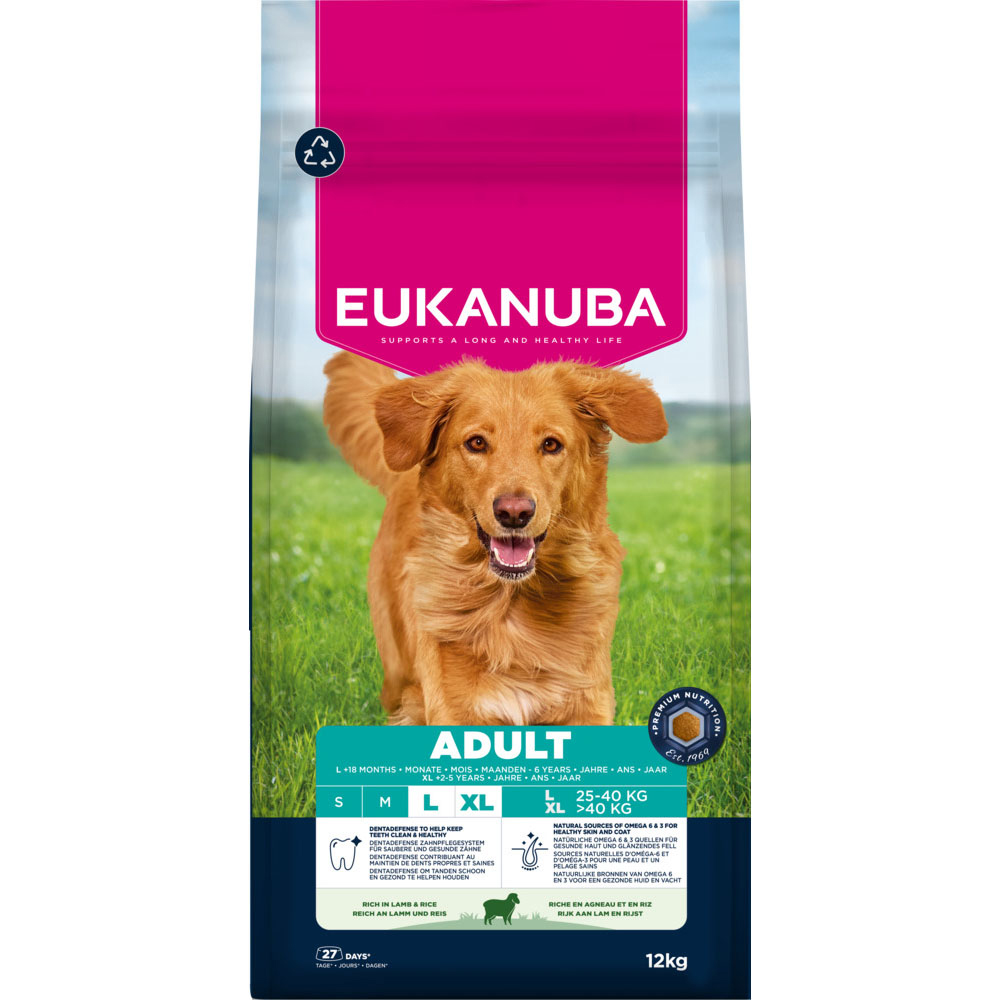 Eukanuba Premium Nutrition Adult Large & Giant Breed Lamm & Reis - Sparpaket: 2 x 12 kg von Eukanuba
