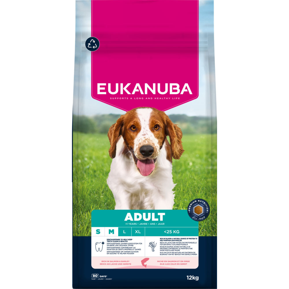 Eukanuba Premium Nutrition Adult Small & Medium Breed Lachs - Sparpaket: 2 x 12 kg Eukanuba Premium Nutrition Adult Small & Medium Breed Lachs - Sparpaket: 2 x 12 kg von Eukanuba