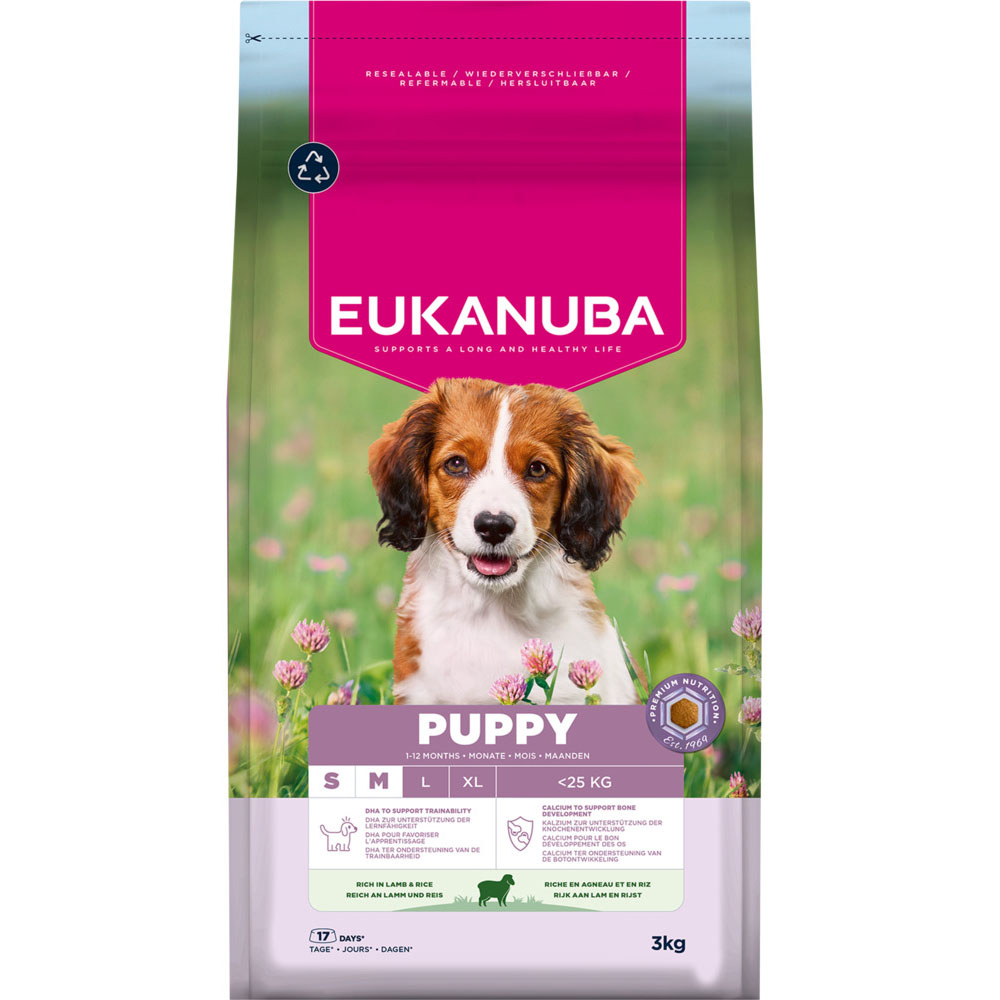 Eukanuba Premium Nutrition Puppy Small & Medium Breed Lamm & Reis - Sparpaket: 2 x 3 kg von Eukanuba