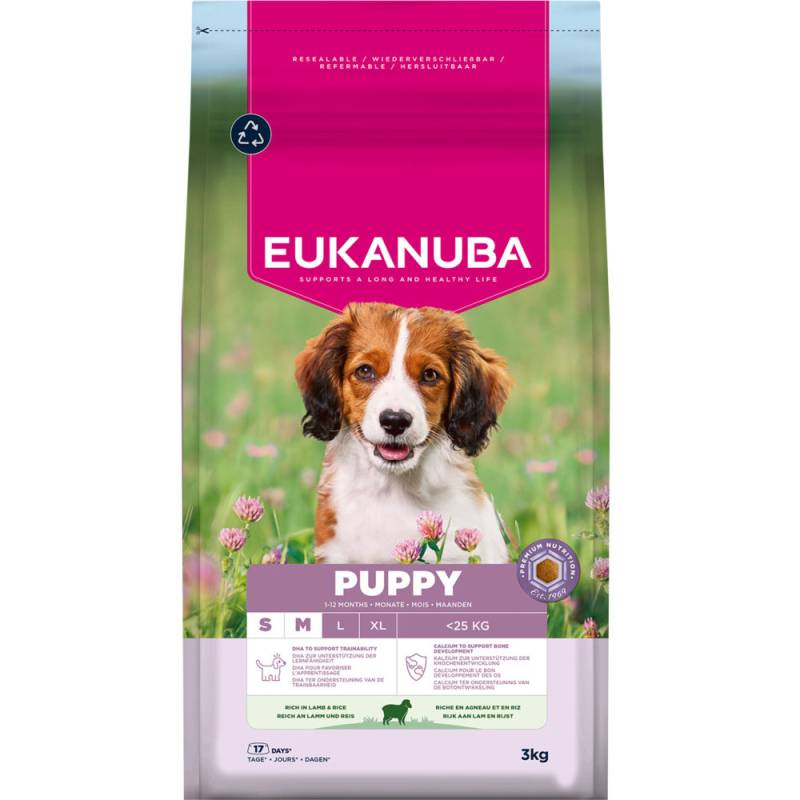 Eukanuba Premium Nutrition Puppy Small & Medium Breed Lamm & Reis - Sparpaket: 2 x 3 kg von Eukanuba