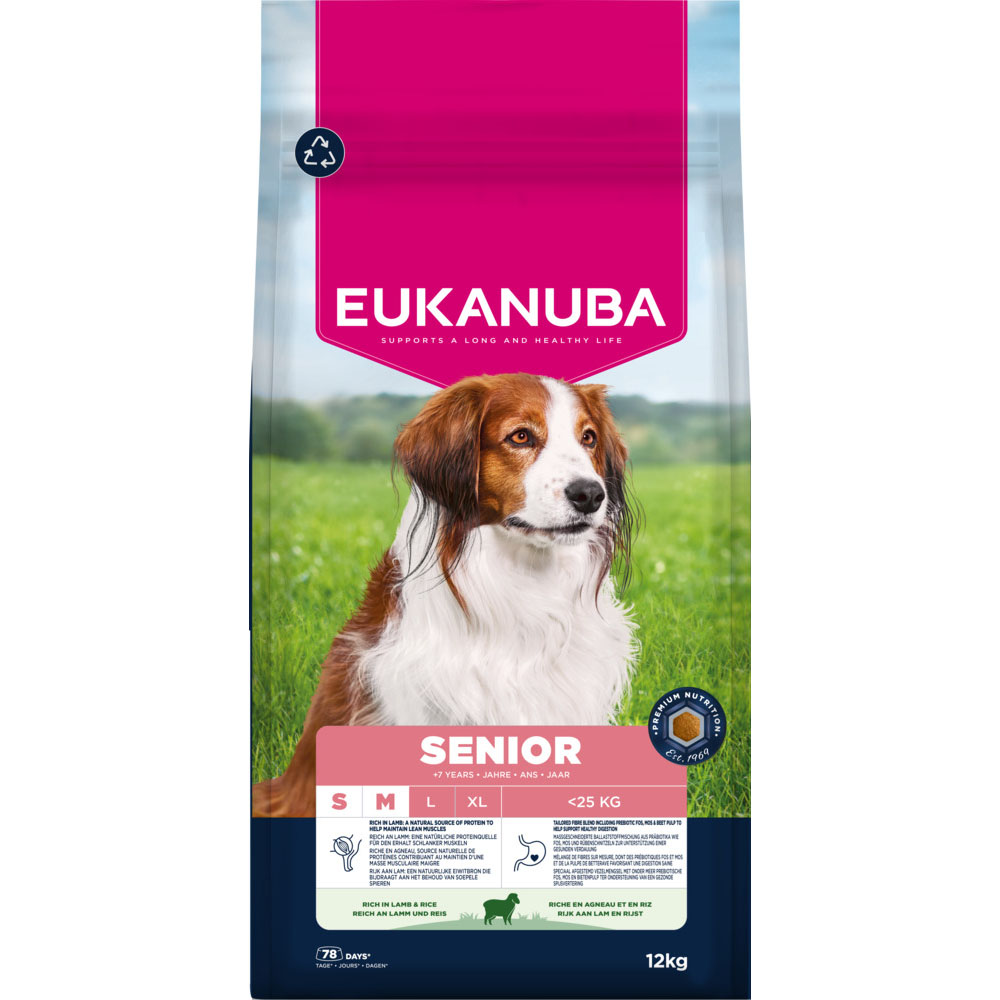 Eukanuba Premium Nutrition Senior Small & Medium Breed Lamm & Reis - 12 kg Eukanuba Premium Nutrition Senior Small & Medium Breed Lamm & Reis - 12 kg von Eukanuba