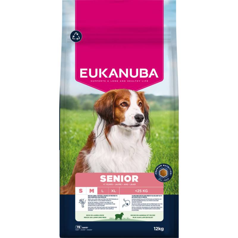 Eukanuba Premium Nutrition Senior Small & Medium Breed Lamm & Reis - 12 kg von Eukanuba