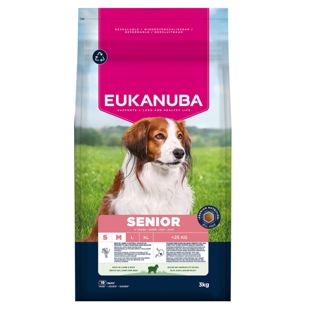 Eukanuba Premium Nutrition Senior Small & Medium Breed Lamm & Reis - 3 kg Eukanuba Premium Nutrition Senior Small & Medium Breed Lamm & Reis - 3 kg von Eukanuba