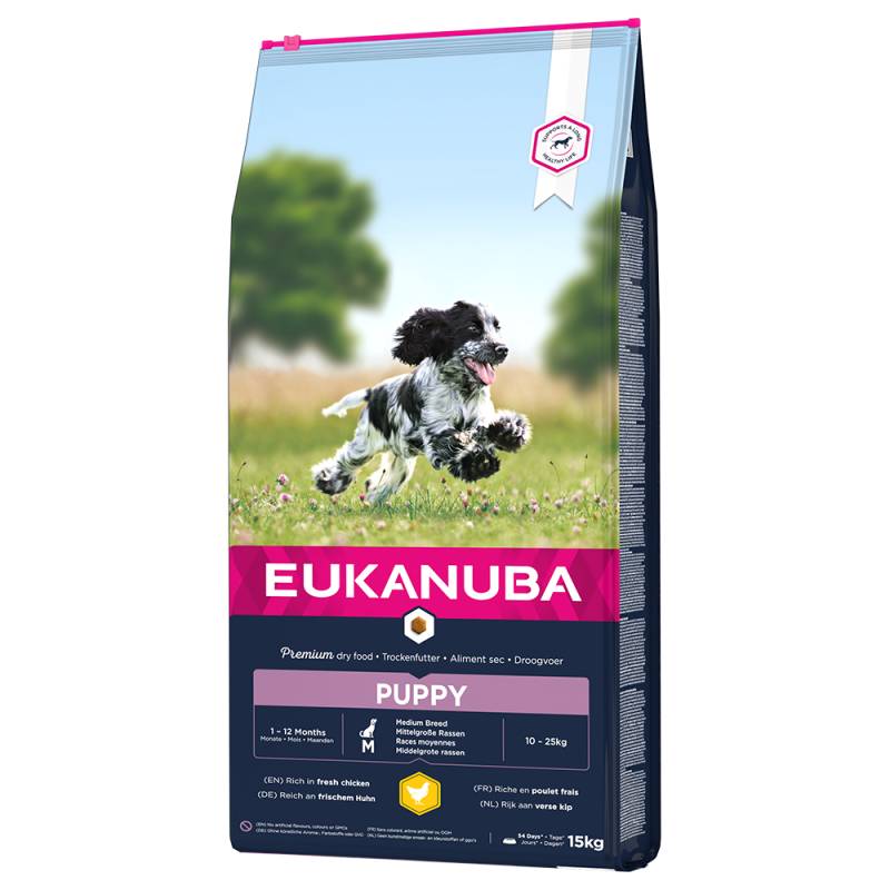 Eukanuba Puppy Medium Breed Huhn - Sparpaket: 2 x 15 kg von Eukanuba
