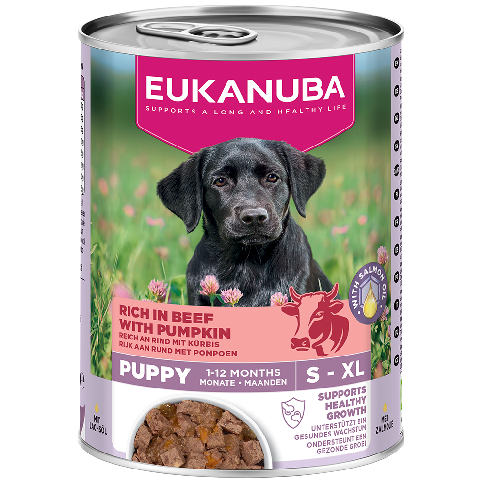 Eukanuba Puppy Reich an Rind mit Kürbis - Sparpaket: 48 x 400 g von Eukanuba