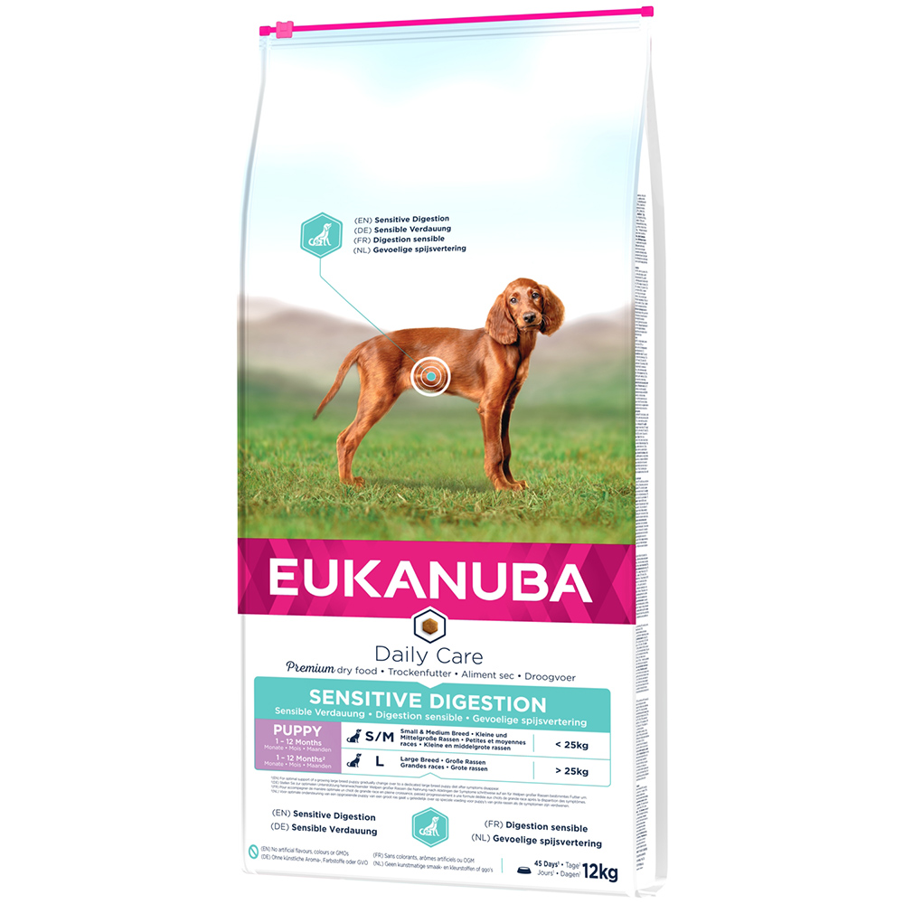 Eukanuba Puppy Sensitive Digestion mit Huhn & Pute - Sparpaket: 2 x 12 kg von Eukanuba