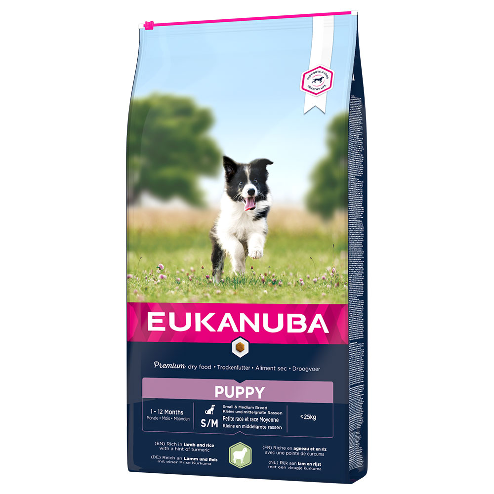 Eukanuba Puppy Small & Medium Breed Lamm & Reis - Sparpaket: 2 x 12 kg von Eukanuba