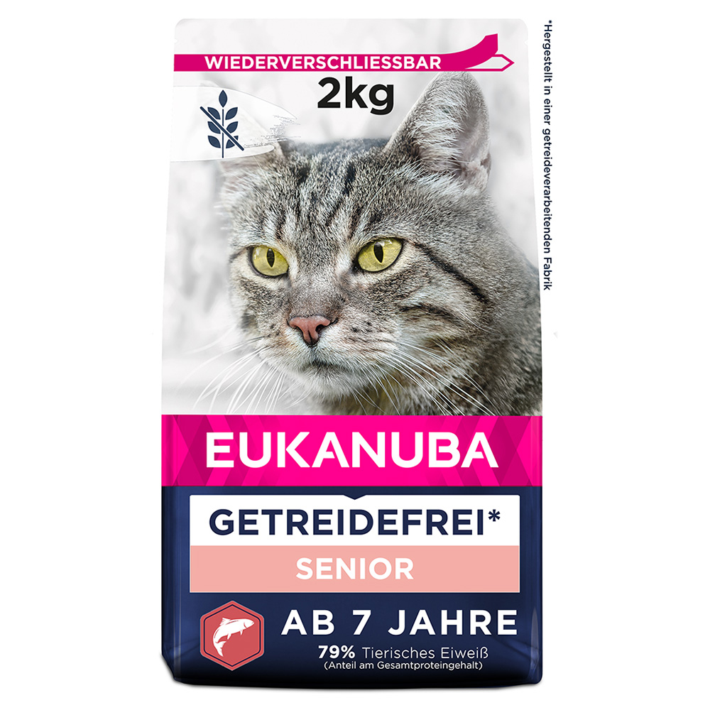 Eukanuba Senior Grain Free Reich an Lachs - 2 kg von Eukanuba