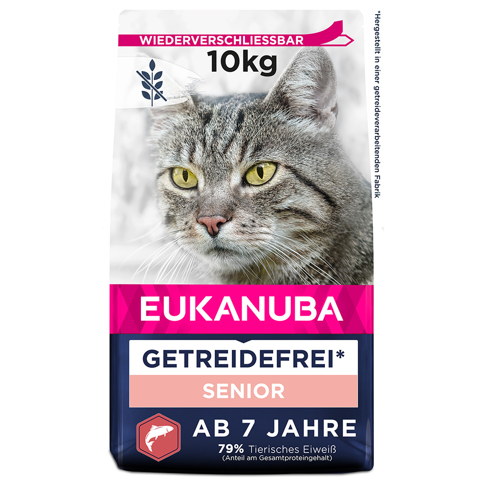 Eukanuba Senior Grain Free Reich an Lachs - Sparpaket: 2 x 10 kg von Eukanuba