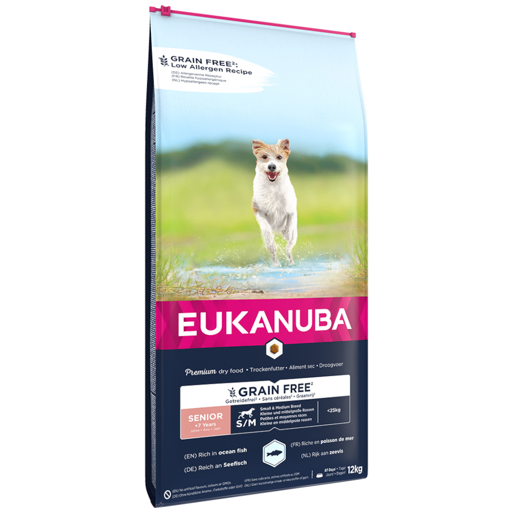 Eukanuba Senior Small & Medium Breed Grain Free Seefisch - Sparpaket: 2 x 12 kg Eukanuba Senior Small & Medium Breed Grain Free Seefisch - Sparpaket: 2 x 12 kg von Eukanuba