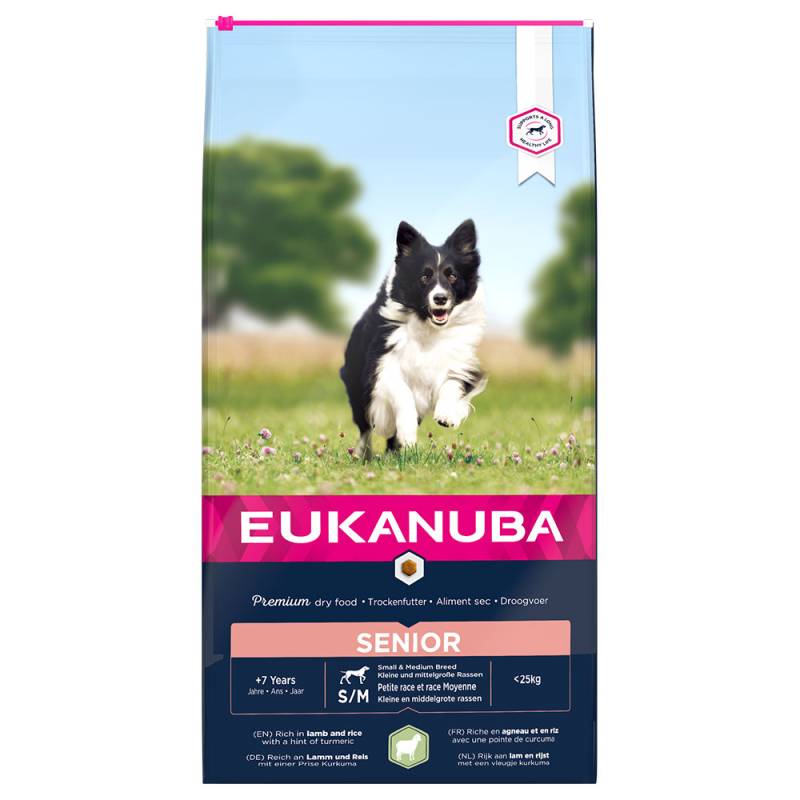 Eukanuba Senior Small & Medium Breed Lamm & Reis - Sparpaket: 2 x 12 kg von Eukanuba