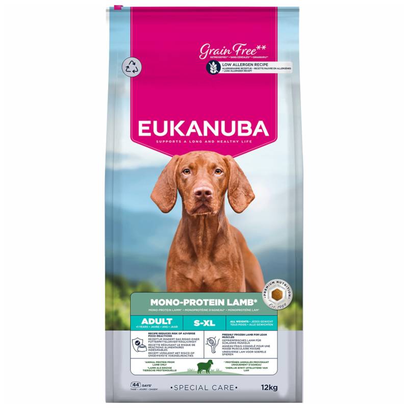 Eukanuba Special Care Mono-Protein Adult Lamm - Sparpaket: 2 x 12 kg von Eukanuba