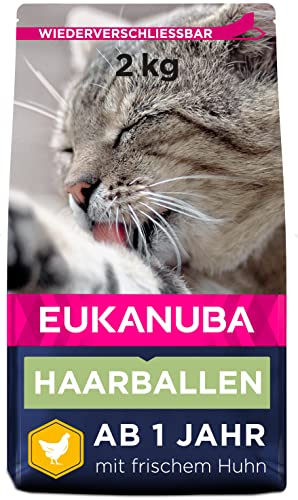 Eukanuba Anti-Haarballen Katzenfutter - Premium Trockenfutter zur Reduzierung von Haarballen, 2 kg von Eukanuba