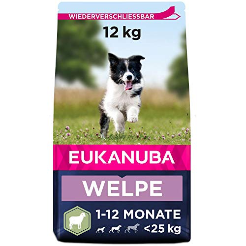 Eukanuba Welpenfutter mit Lamm & Reis für kleine und mittelgroße Rassen - Trockenfutter für Junior Hunde, 12 kg von Eukanuba
