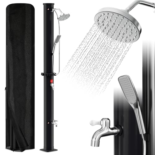 Eulenke Solardusche Garten 20 Liter | Gartendusche Solar | warmes Wasser max. 60 °C | außendusche mit handbrause & Wasserhahn | Inkl. Schutzhaube | Regenduschkopf und Wasserhahn | Schwarz Eulenke Solardusche Garten 20 Liter | Gartendusche Solar | warmes Wasser max. 60 °C | außendusche mit handbrause & Wasserhahn | Inkl. Schutzhaube | Regenduschkopf und Wasserhahn | Schwarz von Eulenke