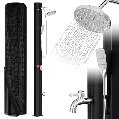 Eulenke Solardusche Garten 35 Liter | Gartendusche Solar | warmes Wasser max. 60 °C | außendusche mit handbrause & Wasserhahn | Inkl. Schutzhaube | Regenduschkopf und Wasserhahn | Schwarz Eulenke Solardusche Garten 35 Liter | Gartendusche Solar | warmes Wasser max. 60 °C | außendusche mit handbrause & Wasserhahn | Inkl. Schutzhaube | Regenduschkopf und Wasserhahn | Schwarz von Eulenke
