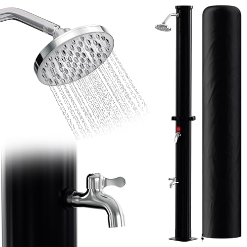 Eulenke solardusche Garten 20 Liter | 220cm | gartendusche solar | warmes Wasser max. 60°C | inkl. Gartendusche Abdeckplane & Fußbrause | ohne Stromanschluss | Regenduschkopf und Wasserhahn | Schwarz Eulenke solardusche Garten 20 Liter | 220cm | gartendusche solar | warmes Wasser max. 60°C | inkl. Gartendusche Abdeckplane & Fußbrause | ohne Stromanschluss | Regenduschkopf und Wasserhahn | Schwarz von Eulenke