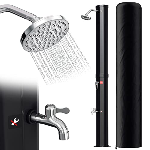 Eulenke solardusche Garten 35 L | 217cm | gartendusche solar | warmes Wasser max. 60°C | Pooldusche mit Regenduschkopf und Wasserhahn | Außenduscheohne Stromansc hluss | Inkl. Schutzhaube | Schwarz Eulenke solardusche Garten 35 L | 217cm | gartendusche solar | warmes Wasser max. 60°C | Pooldusche mit Regenduschkopf und Wasserhahn | Außenduscheohne Stromansc hluss | Inkl. Schutzhaube | Schwarz von Eulenke