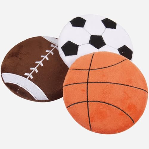 Euljcysiyu 3 Haustier-Katzen- und Hunde-Plüsch-Spielzeuge, Wurfzubehör, kugelförmige Frisbee von Euljcysiyu