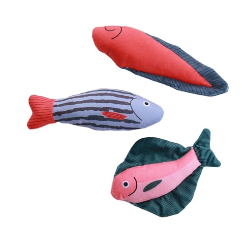 Euljcysiyu 3 simulierte Fisch-Haustier-Spielzeuge, Plüschprodukte, Katzen-Langeweile, nagende Begleiter, Katzenminze-Spielzeug Euljcysiyu 3 simulierte Fisch-Haustier-Spielzeuge, Plüschprodukte, Katzen-Langeweile, nagende Begleiter, Katzenminze-Spielzeug von Euljcysiyu
