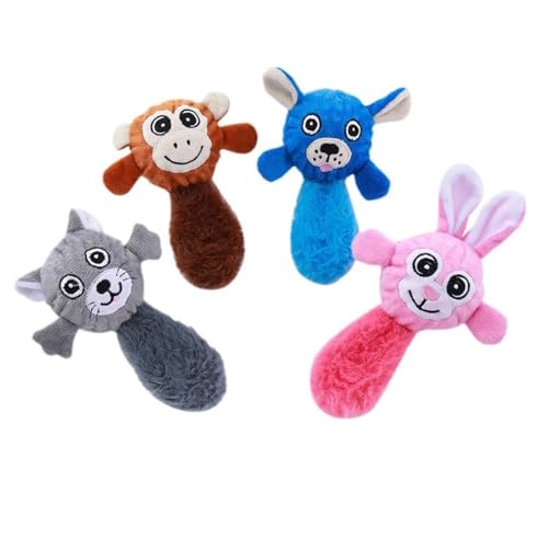 Euljcysiyu 4 Pet Plush Toys, Sounding Cat Dog Prick Ball von Euljcysiyu
