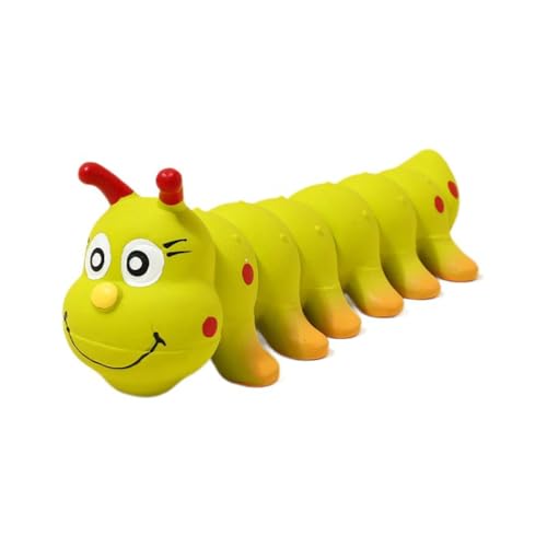 Euljcysiyu Pet Caterpillar Latex Spielzeug, Langsamer Rückprall Dekompression Simulation Raupe Medium und Large Dog Sound Toy von Euljcysiyu