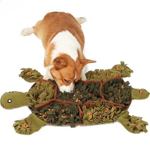 Euljcysiyu Turtle Pet Plüsch-Schnüffelpad, zum Verstecken von Lebensmitteln, pädagogisches Hundespielzeug, interaktives Spielzubehör von Euljcysiyu