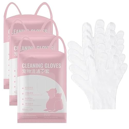 Eunmsi Howls Your Day Dog Cleaning Gloves, Dog and Cat Cleaning Gloves, Disposable Water-Free Grooming Gloves for Dogs & Cats,Pet Supplies for Daily Care and Traveling (3 Box) von Eunmsi