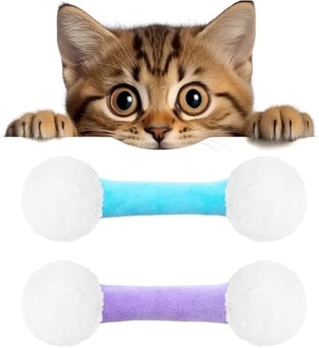 Q Tip Cat Toy,Qtip Cat Toy, Cat Kicker Toys for Indoor Cats,Interactive Kitty Kick Sticks,Designed for Indoor Cats Including ChewToys, CatToys with Catnip, Sturdy Teething ChewToy (Blue+Purple) von Eunmsi