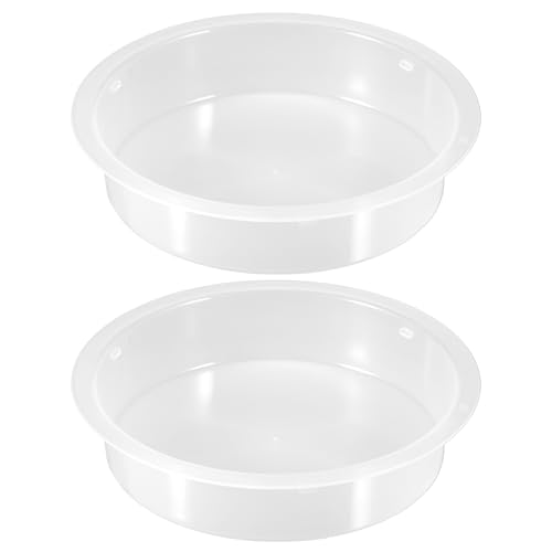 2 x runde Futterspender aus Kunststoff, Wassernäpfe, Wasserschale, Wildvögel, Samen, Futterstation, Badewannentablett, Zubehör, perfekt zum Anlocken von Vögeln (weiß) von EupHHonycs