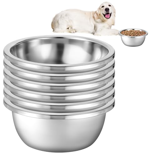 Großer Hundenapf aus Edelstahl, 3,5 l, 6 Stück, Wassernäpfe, 3,6 l, hohe Kapazität, robuster Futternapf für große und riesige Hunde, leicht zu reinigen Großer Hundenapf aus Edelstahl, 3,5 l, 6 Stück, Wassernäpfe, 3,6 l, hohe Kapazität, robuster Futternapf für große und riesige Hunde, leicht zu reinigen von EupHHonycs