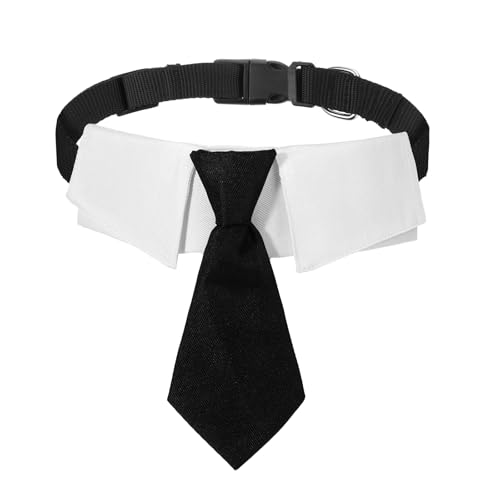 Verstellbares Hundehalsband, Hundehalsband mit schwarzer Krawatte, weiche Polyester-Fliege mit Metallschnalle, Fliege für kleine Welpen, Hochzeit, formelle Hundehalsbänder, verstellbares formelles Verstellbares Hundehalsband, Hundehalsband mit schwarzer Krawatte, weiche Polyester-Fliege mit Metallschnalle, Fliege für kleine Welpen, Hochzeit, formelle Hundehalsbänder, verstellbares formelles von EupHHonycs
