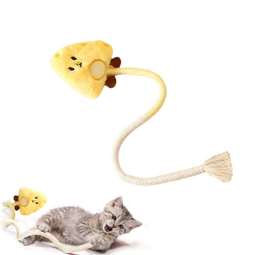 Eupneicu Interaktives Katzenspielzeug, Plüsch Katzenspielzeug, Katzen Spielzeug Und Kätzchen Spielzeug [Gelb] von Eupneicu