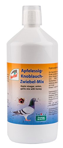 Apfelessig-Knoblauch-Zwiebel-Mix mit Honig 1000ml für Brieftauben, Vögel, Pferde, Exotische Tiere Apfelessig-Knoblauch-Zwiebel-Mix mit Honig 1000ml für Brieftauben, Vögel, Pferde, Exotische Tiere von Eurital