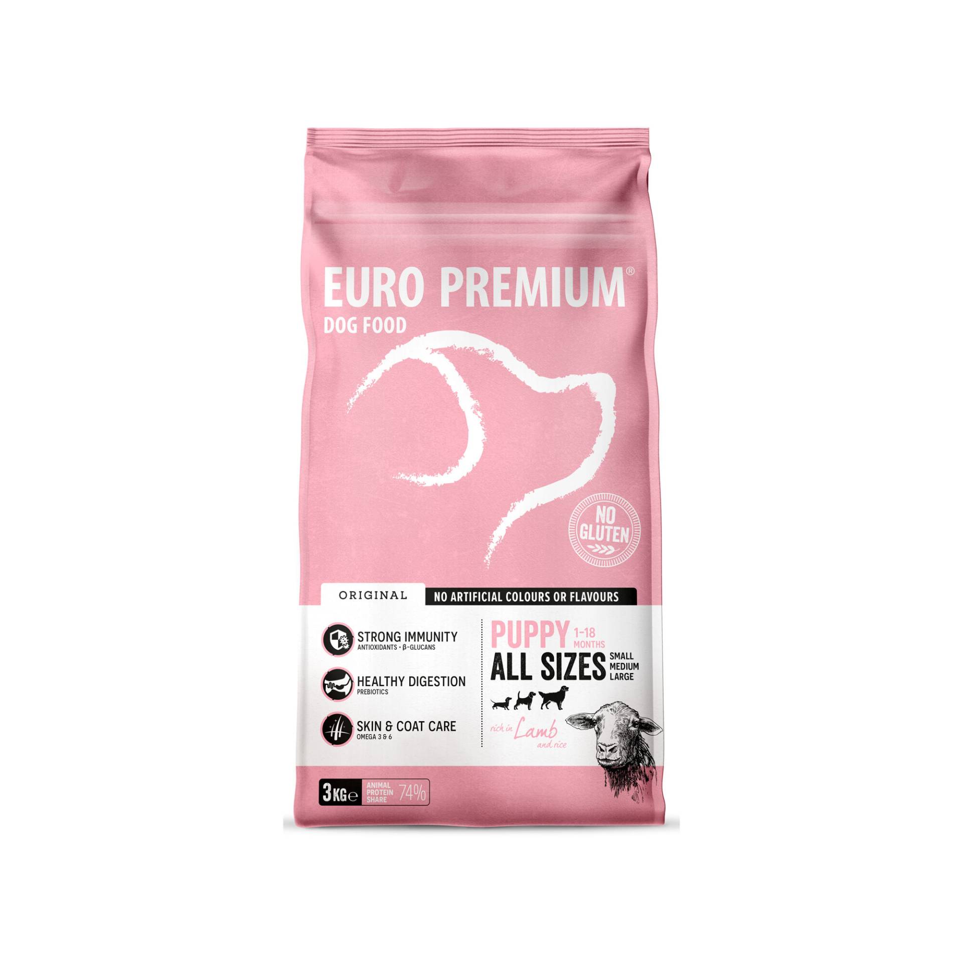 Euro Premium All Size Puppy - Lamm und Reis - 3 kg von Euro Premium